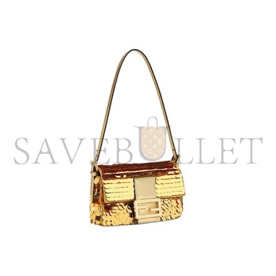 FENDI MINI SEQUIN BAGUETTE SHOULDER BAG 8BS049AISLF0MVW (19*11*6cm)